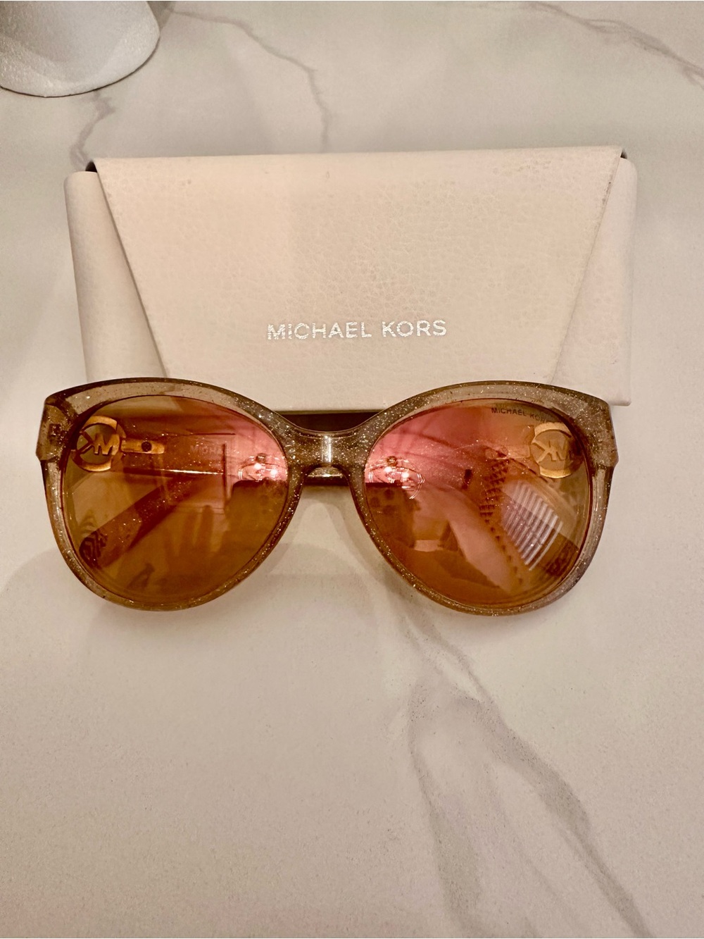 Michael Kors MK 6026 Tabitha I Glitter Cat Eye Sunglasses With Case